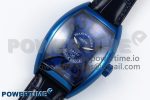 Crazy Hours Blue PVD TWF Best Edition Blue Dial on Blue Leather Strap A23J - Image 2