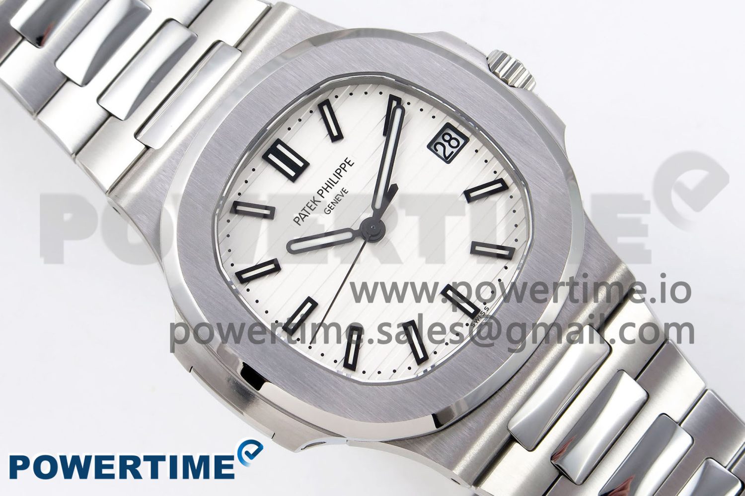 Nautilus 5711/1A-011 PPF 1:1 Best Edition White Textured Dial on SS Bracelet Super Clone 26-330 V5 - Image 3
