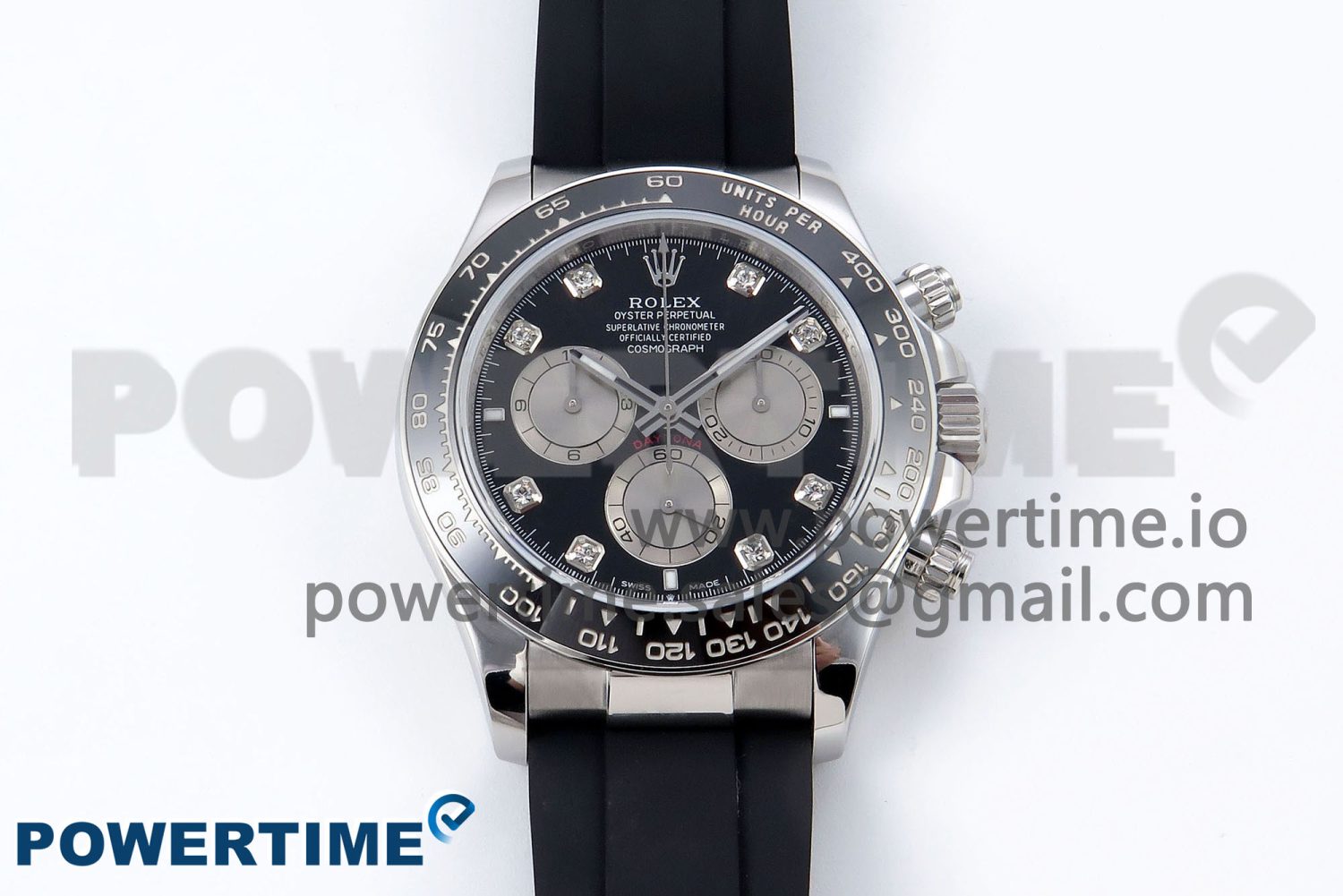 Daytona 126519 QF 1:1 Best Edition Black/Silver Diamonds Dial on Oysterflex Strap SH4131 V5 - Image 1