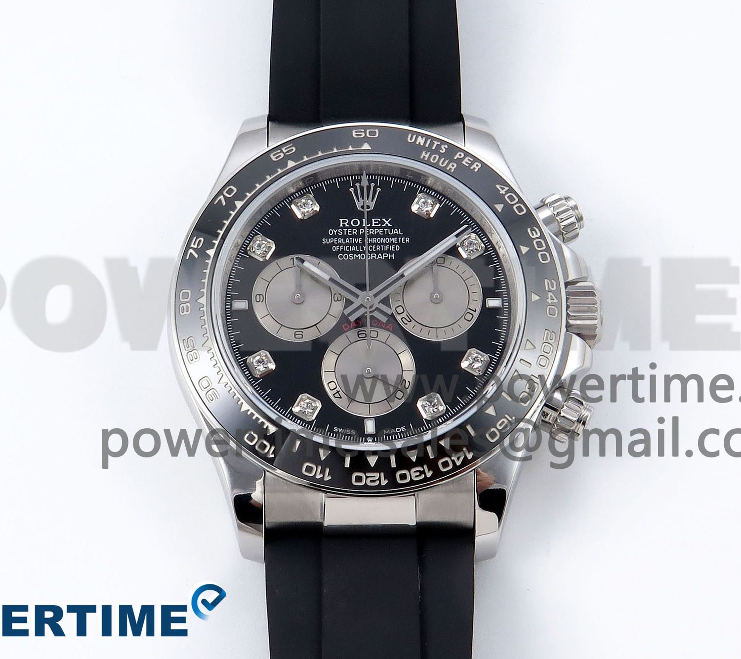 Daytona 126519 QF 1:1 Best Edition Black/Silver Diamonds Dial on Oysterflex Strap SH4131 V5