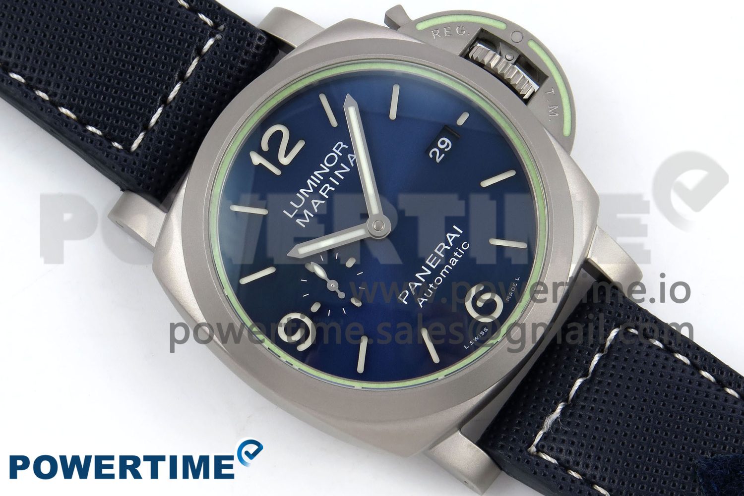 PAM1117 Titanium TTF 1:1 Best Edition Blue Dial on Blue Kevlar Composite Strap P9010 - Image 3