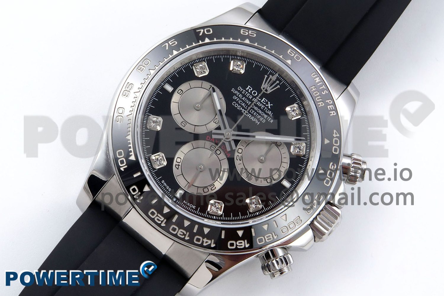 Daytona 126519 QF 1:1 Best Edition Black/Silver Diamonds Dial on Oysterflex Strap SH4131 V5 - Image 2