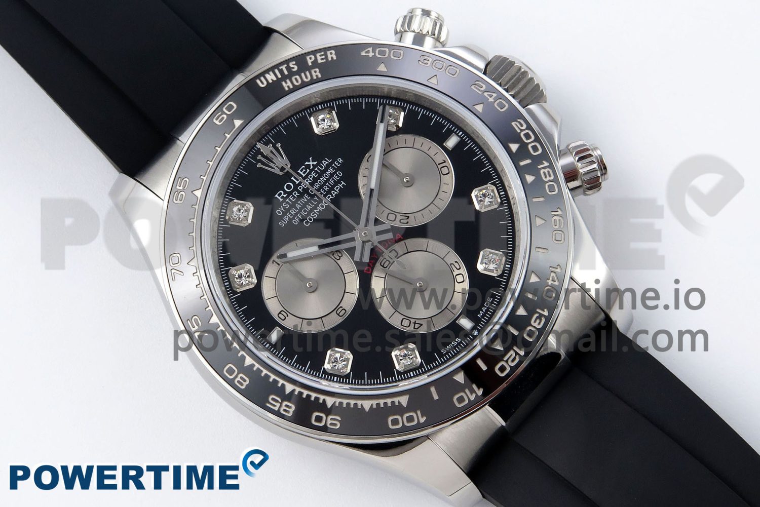 Daytona 126519 QF 1:1 Best Edition Black/Silver Diamonds Dial on Oysterflex Strap SH4131 V5 - Image 3