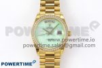 Day Date 36 YG RAF 1:1 Best Edition Green Stone Dial Diamonds Bezel on YG Bracelet A2836
