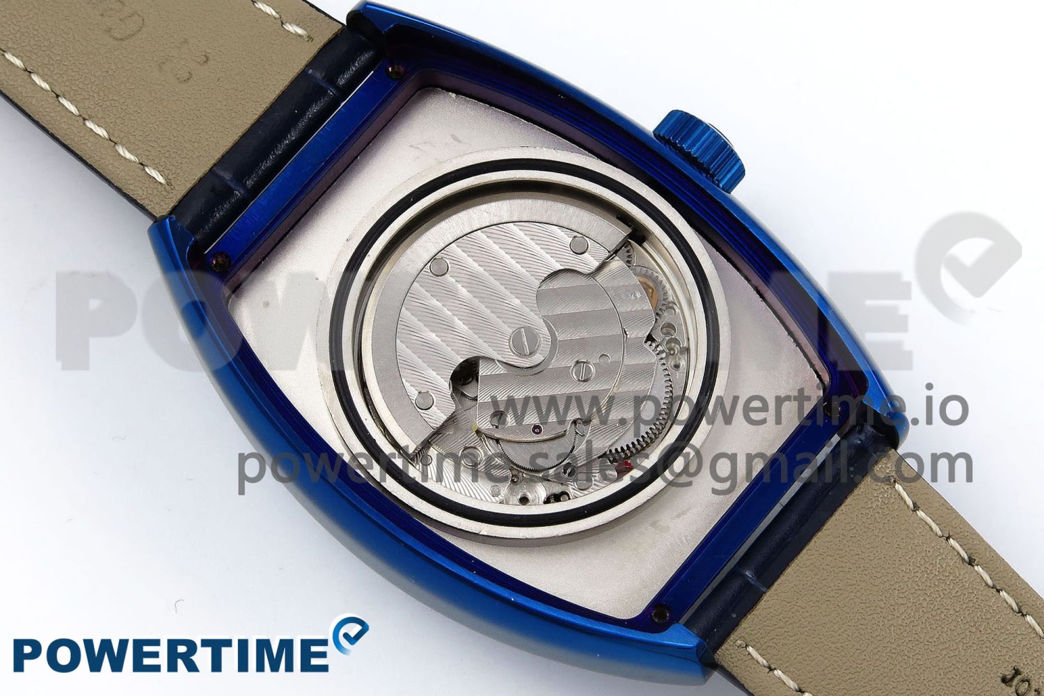 Crazy Hours Blue PVD TWF Best Edition Blue Dial on Blue Leather Strap A23J - Image 10