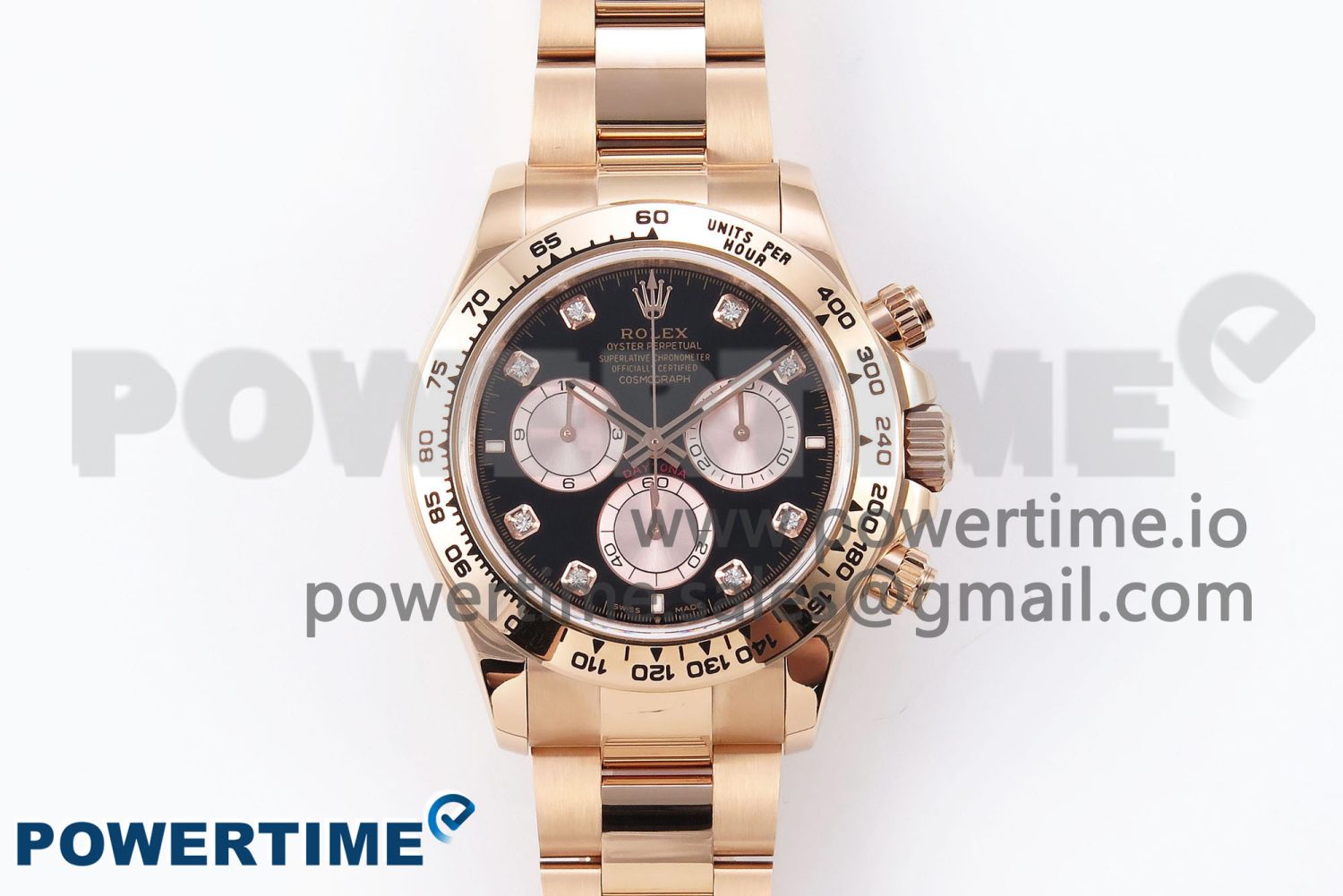 Daytona 126505 QF 1:1 Best Edition Black/RG Diamonds Dial on RG Braclet SH4131 V5 - Image 1