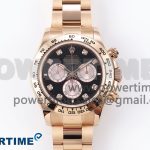 Daytona 126505 QF 1:1 Best Edition Black/RG Diamonds Dial on RG Braclet SH4131 V5