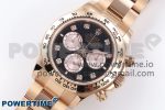 Daytona 126505 QF 1:1 Best Edition Black/RG Diamonds Dial on RG Braclet SH4131 V5 - Image 2