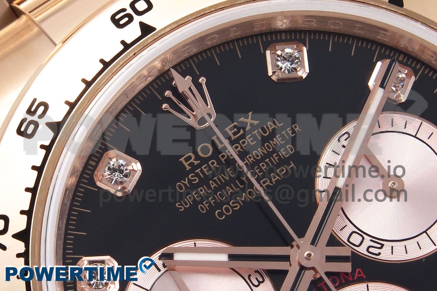 Daytona 126505 QF 1:1 Best Edition Black/RG Diamonds Dial on RG Braclet SH4131 V5 - Image 4