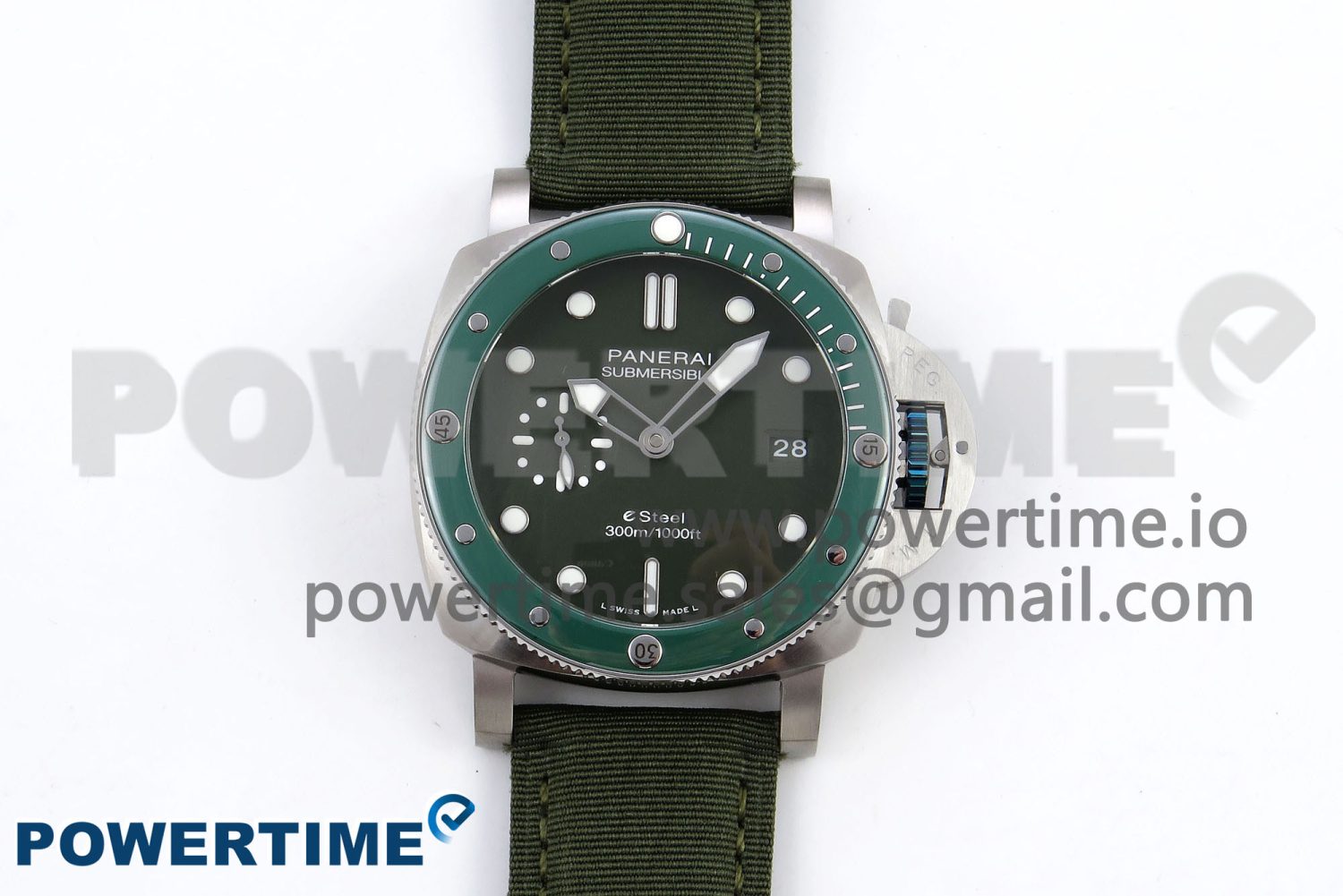 PAM1287 V TTF 1:1 Best Edition Green Dial on Green Nylon Strap P900 - Image 1