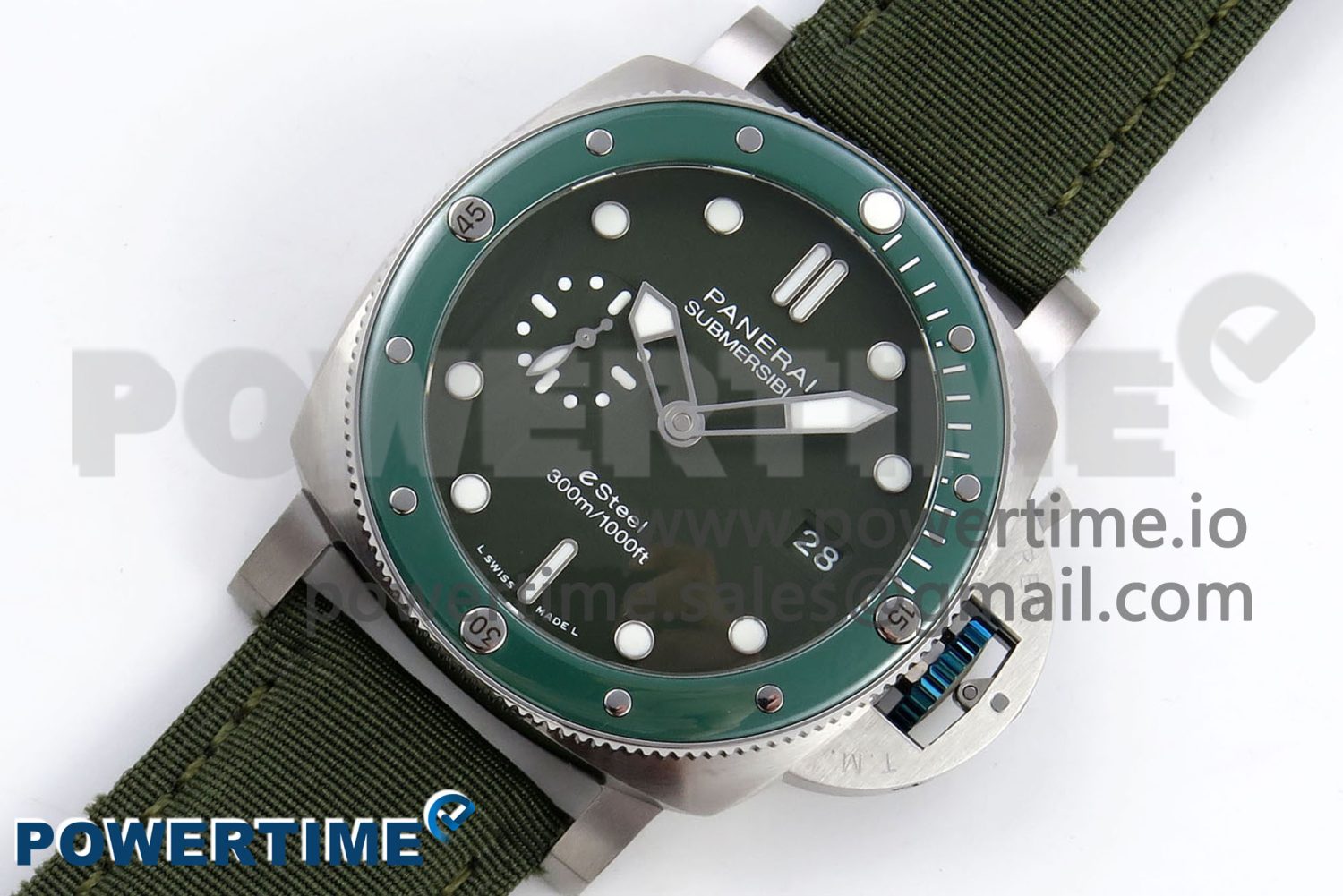 PAM1287 V TTF 1:1 Best Edition Green Dial on Green Nylon Strap P900 - Image 2
