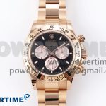 Daytona 126505 QF 1:1 Best Edition Black/RG Dial on RG Braclet SH4131 V5