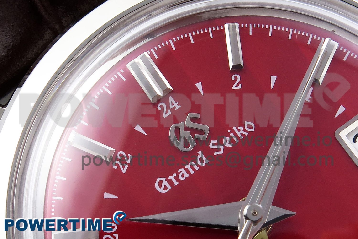 Grand Seiko Elegance GMT SS GSF 1:1 Best Edition Red Dial on Brown Leather Strap NH34 - Image 4
