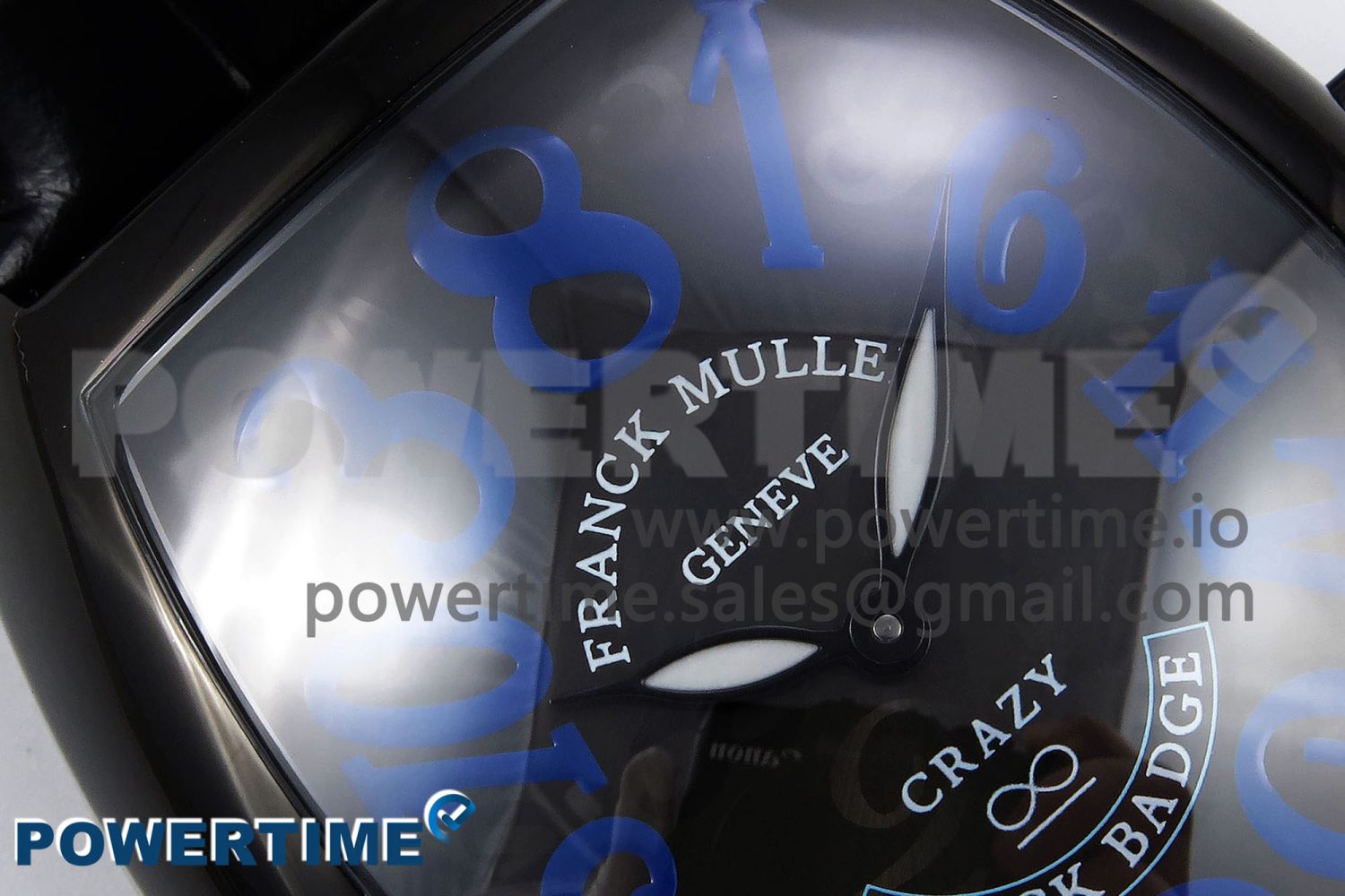 Crazy Hours PVD TWF Best Edition Gray Dial on Black Leather Strap A23J - Image 4