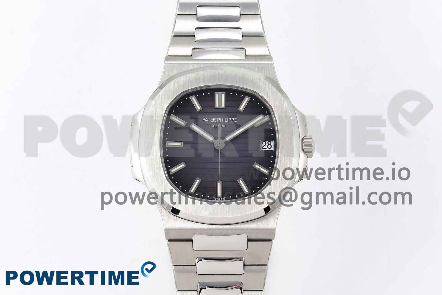 Nautilus 5711/1A PPF 1:1 Best Edition Blue/Gray Textured Dial on SS Bracelet Super Clone 26-330 V5 - Image 1