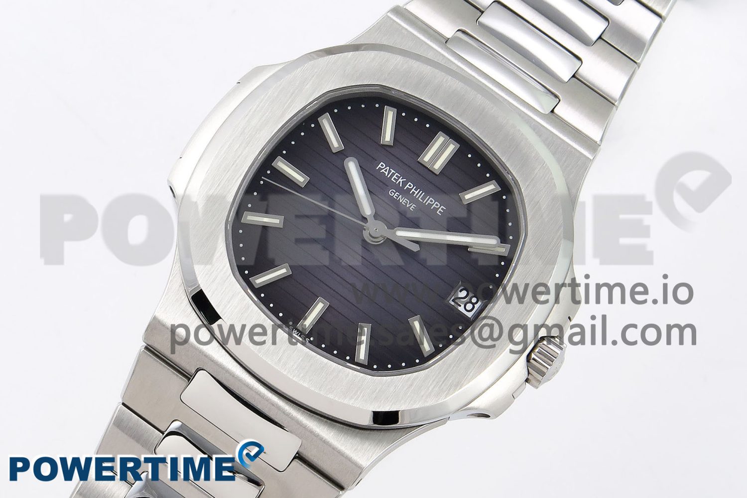 Nautilus 5711/1A PPF 1:1 Best Edition Blue/Gray Textured Dial on SS Bracelet Super Clone 26-330 V5 - Image 2