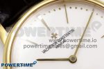 Patrimony YG KZF Best Edition White Dial on Brown Leather Strap MIYOTA 9015 - Image 4