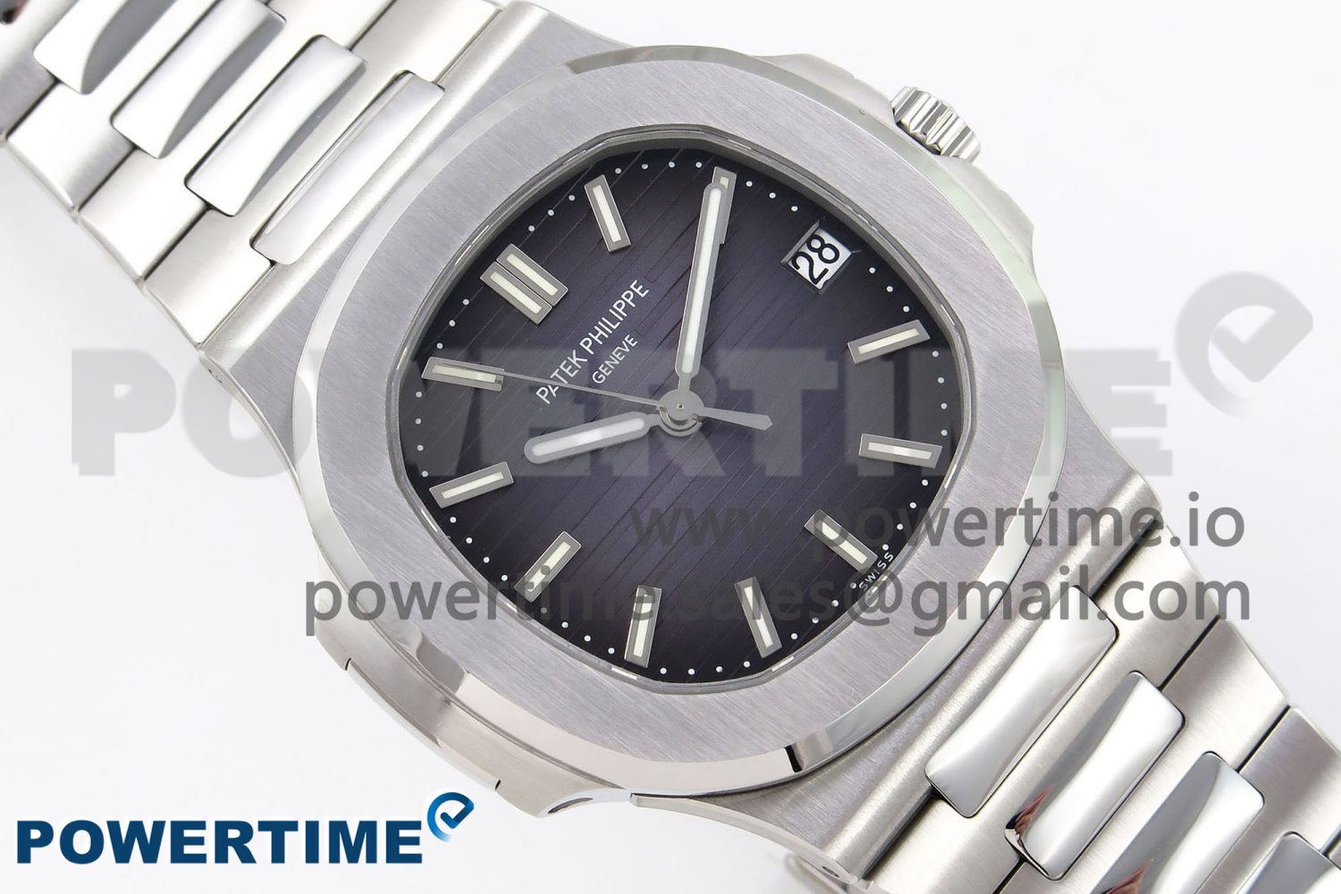 Nautilus 5711/1A PPF 1:1 Best Edition Blue/Gray Textured Dial on SS Bracelet Super Clone 26-330 V5 - Image 3
