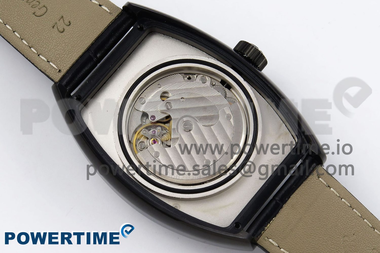 Crazy Hours PVD TWF Best Edition White Dial on Black Leather Strap A23J - Image 9