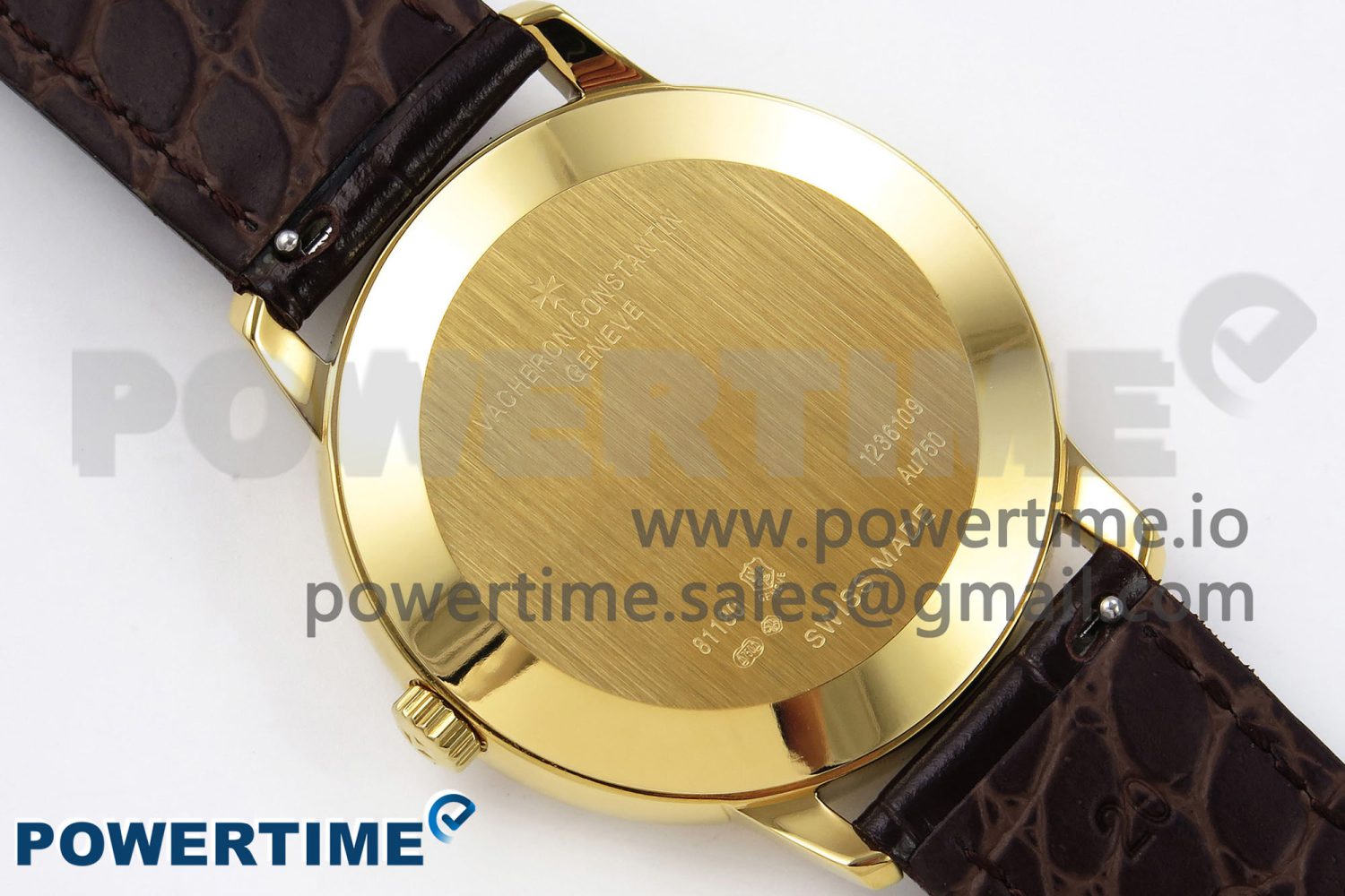 Patrimony YG KZF Best Edition White Dial on Brown Leather Strap MIYOTA 9015 - Image 8