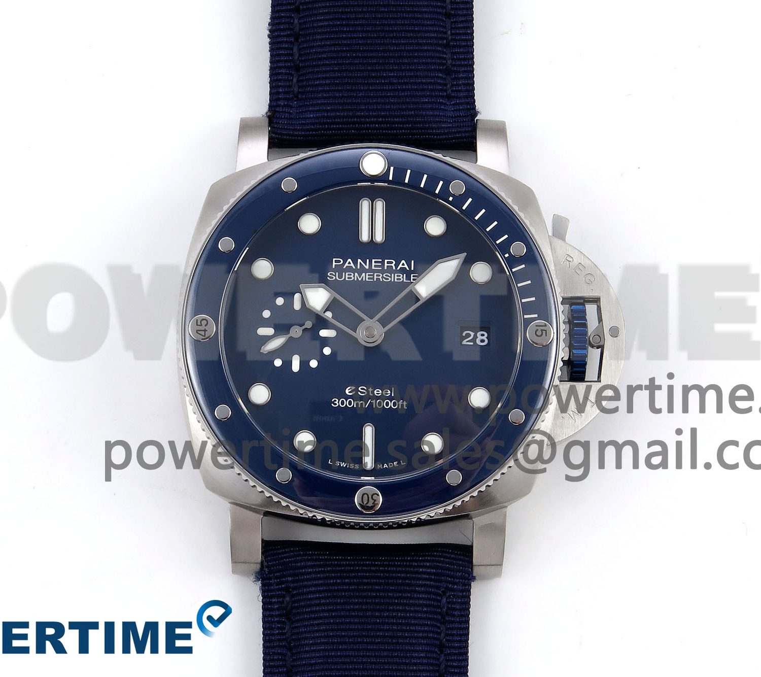 PAM1289 V TTF 1:1 Best Edition Blue Dial on Blue Nylon Strap P900