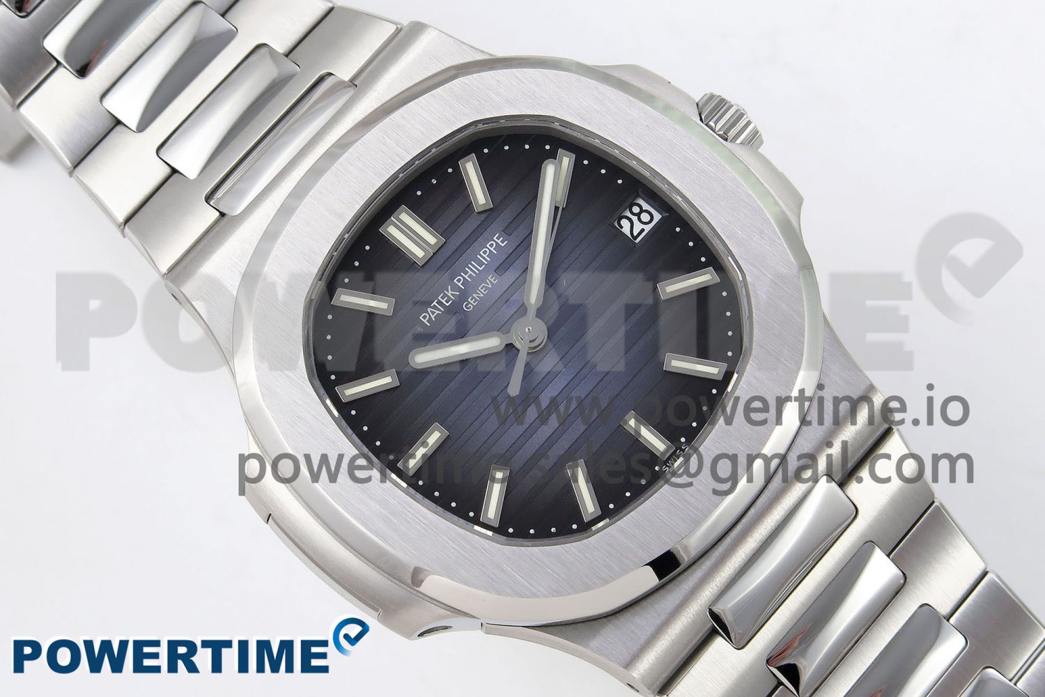 Nautilus 5711/1A-010 PPF 1:1 Best Edition Blue Textured Dial on SS Bracelet Super Clone 26-330 V5 - Image 3