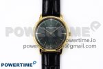 Patrimony YG KZF Best Edition Green Dial on Black Leather Strap MIYOTA 9015