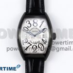 Crazy Hours PVD TWF Best Edition White Dial on Black Leather Strap A23J