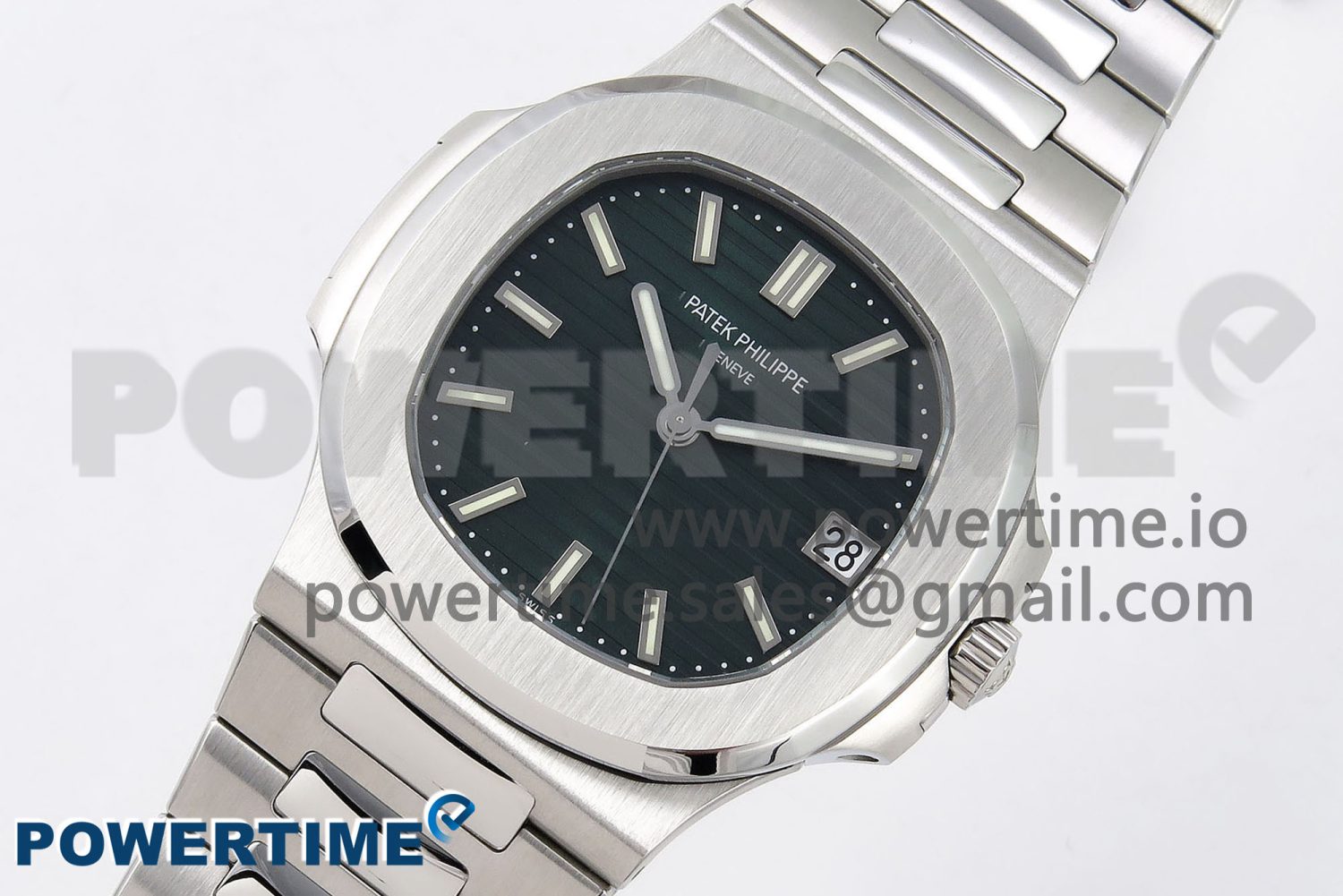 Nautilus 5711/1A-014 PPF 1:1 Best Edition Green Textured Dial on SS Bracelet Super Clone 26-330 V5 - Image 2
