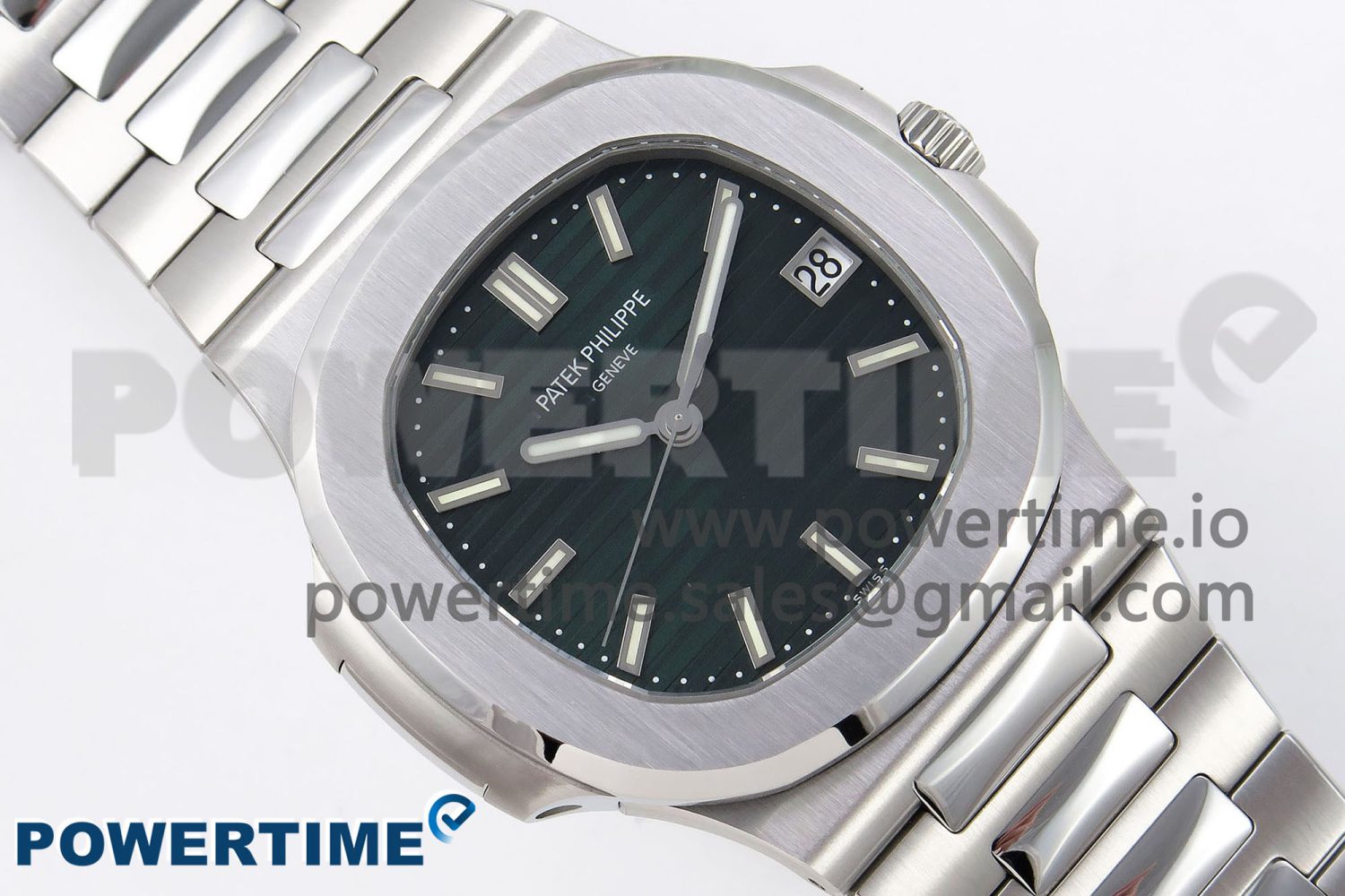 Nautilus 5711/1A-014 PPF 1:1 Best Edition Green Textured Dial on SS Bracelet Super Clone 26-330 V5 - Image 3