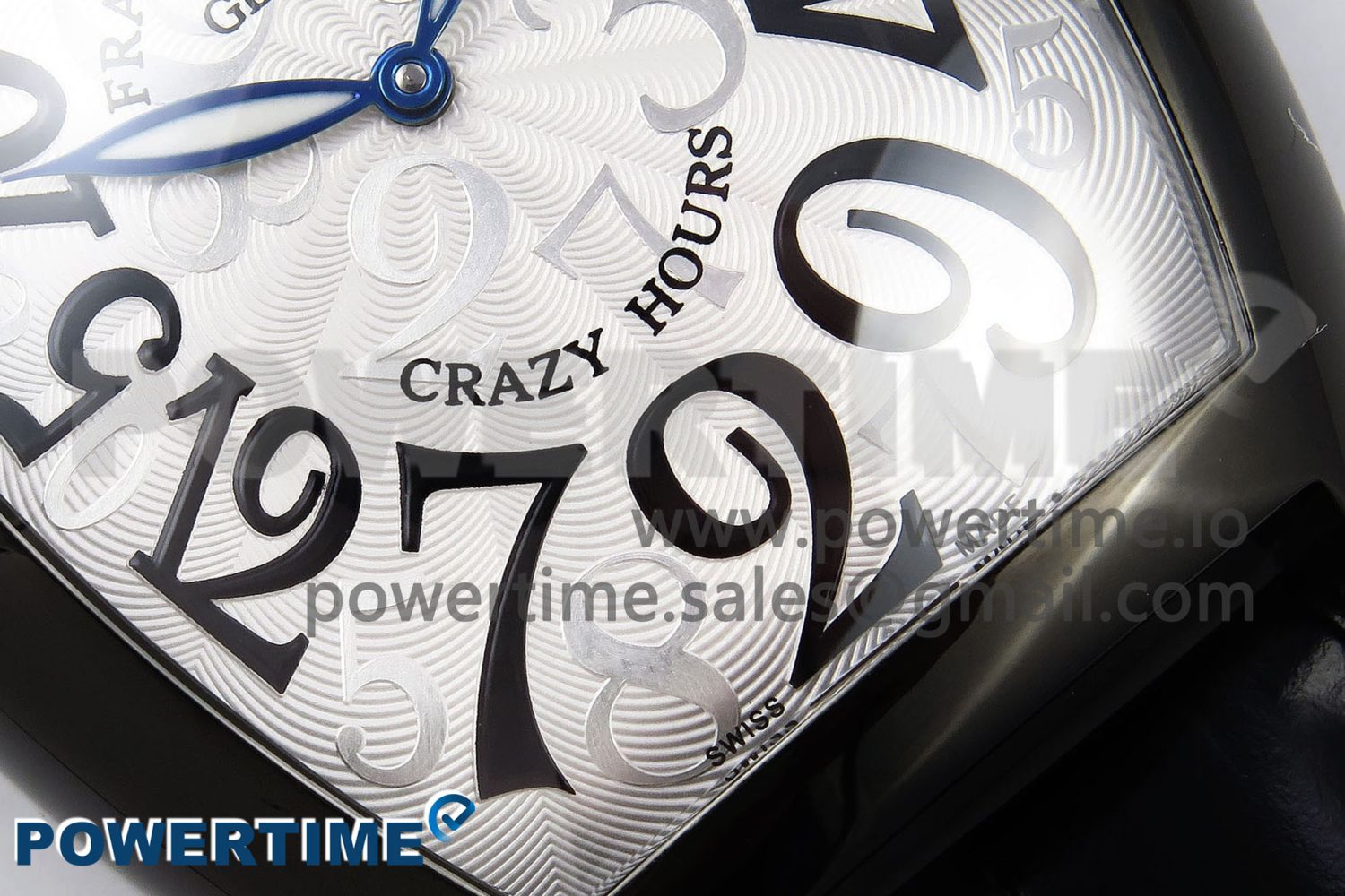 Crazy Hours PVD TWF Best Edition White Dial on Black Leather Strap A23J - Image 5