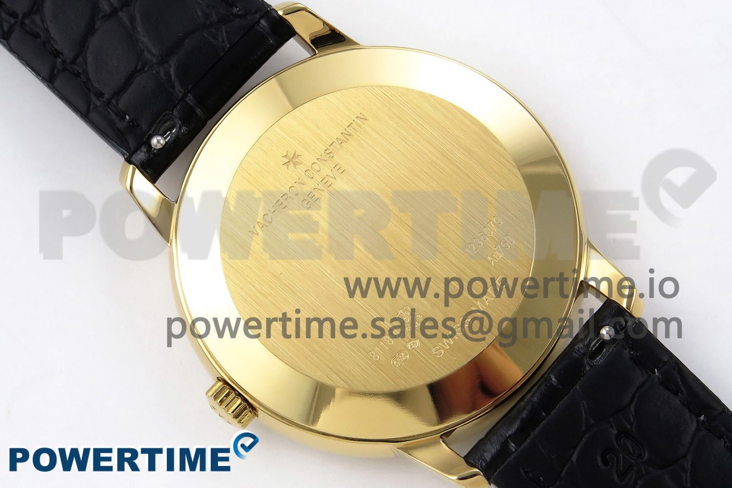 Patrimony YG KZF Best Edition Green Dial on Black Leather Strap MIYOTA 9015 - Image 8