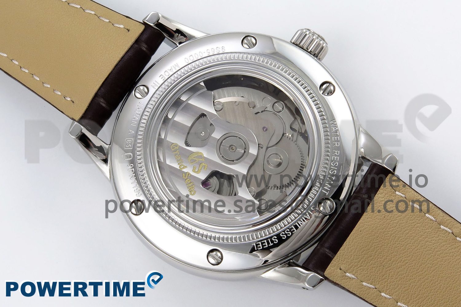 Grand Seiko Elegance GMT SS GSF 1:1 Best Edition Red Dial on Brown Leather Strap NH34 - Image 9