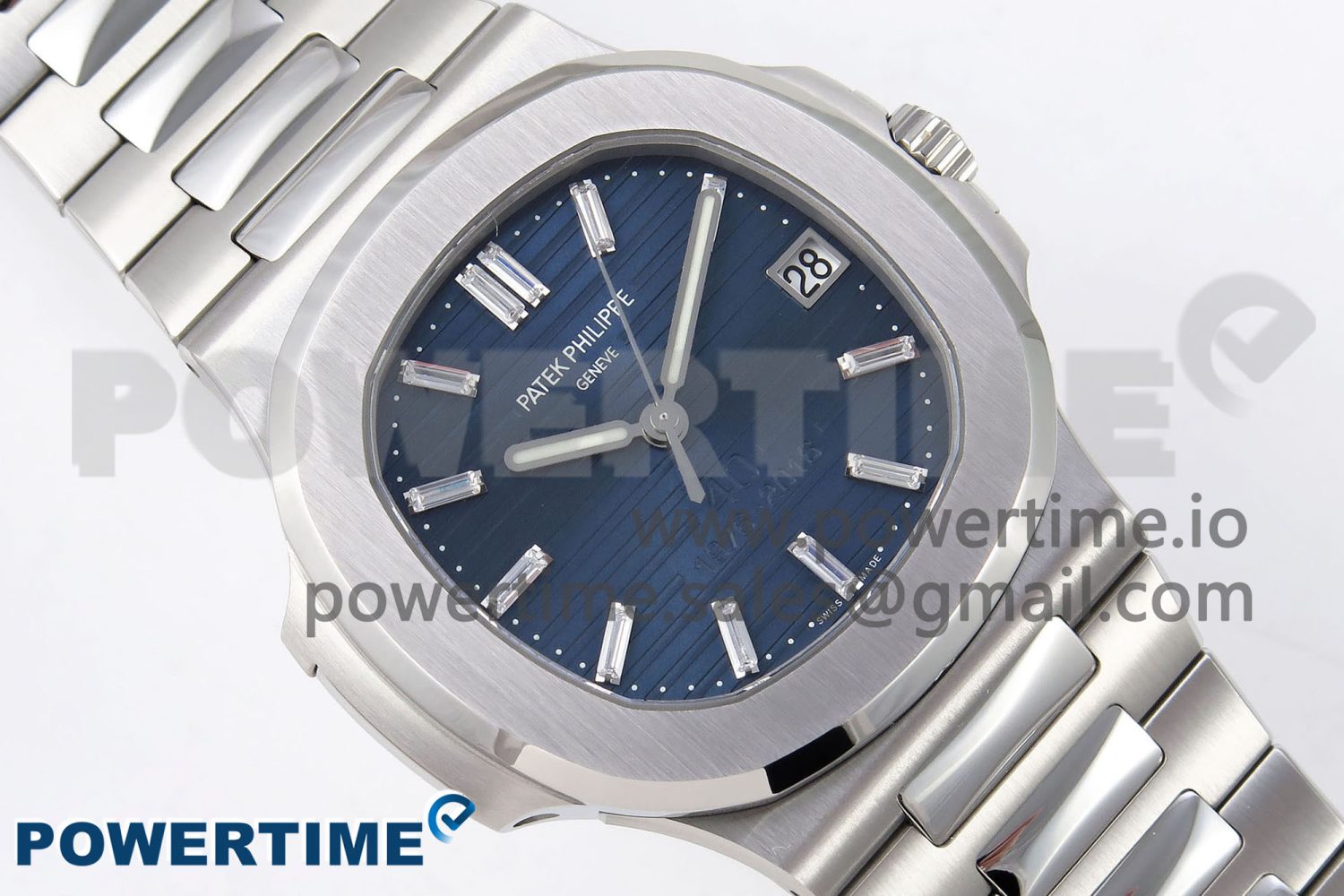 Nautilus 5711/1P 40th Anniversary PPF 1:1 Best Edition Blue Textured Dial on SS Bracelet Super Clone 26-330 V5 - Image 3