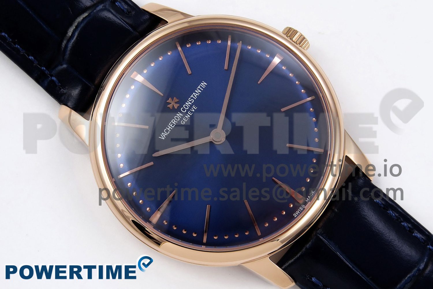 Patrimony RG KZF Best Edition Blue Dial on Blue Leather Strap MIYOTA 9015 - Image 3