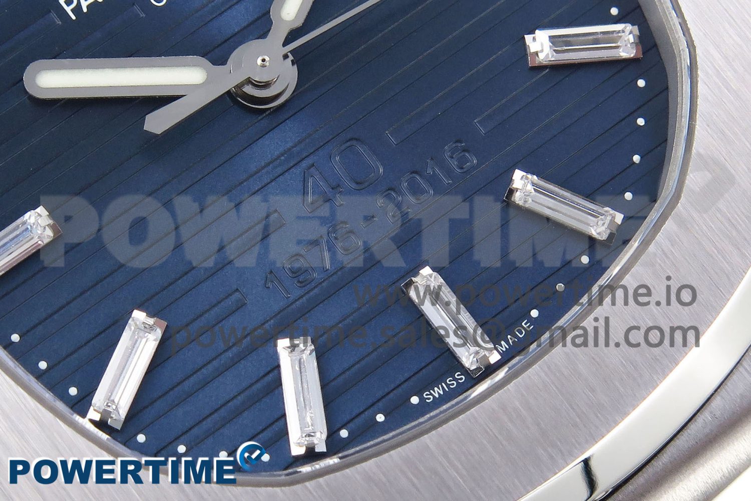 Nautilus 5711/1P 40th Anniversary PPF 1:1 Best Edition Blue Textured Dial on SS Bracelet Super Clone 26-330 V5 - Image 5