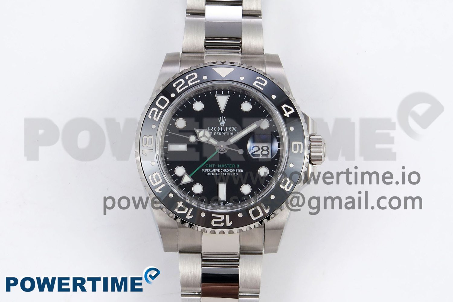 GMT-Master II 126710 GRNR Black/Gray Ceramic 904L Steel 3EF 1:1 Best Edition on Oyster Strap VR3285 - Image 1
