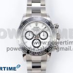 Daytona 126500 QF 1:1 Best Edition 904L Steel White Dial on SS Braclet SH4131 V5
