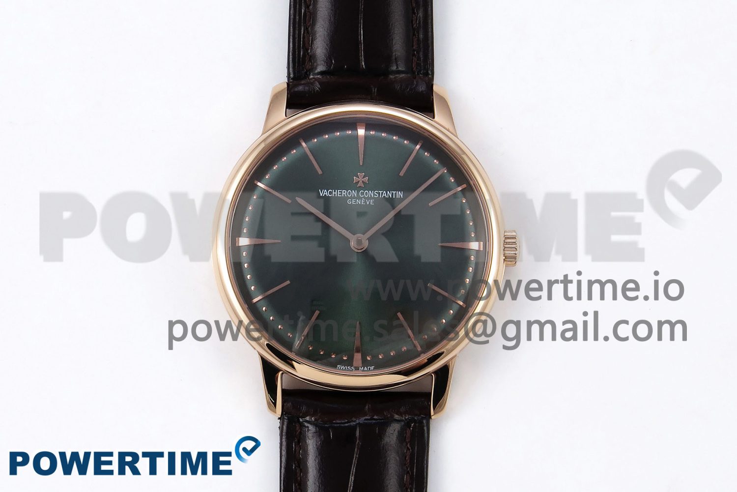 Patrimony RG KZF Best Edition Green Dial on Brown Leather Strap MIYOTA 9015 - Image 1