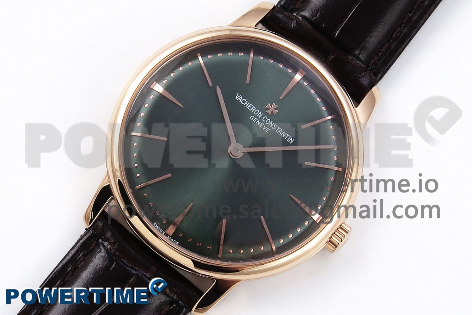 Patrimony RG KZF Best Edition Green Dial on Brown Leather Strap MIYOTA 9015 - Image 2