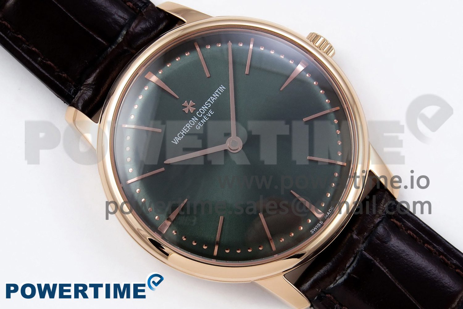 Patrimony RG KZF Best Edition Green Dial on Brown Leather Strap MIYOTA 9015 - Image 3