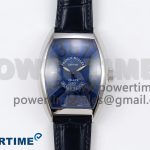 Crazy Hours SS TWF Best Edition Blue Dial on Blue Leather Strap A23J