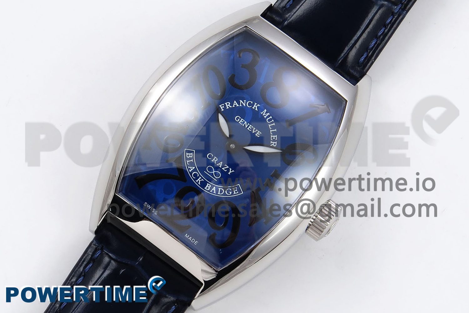 Crazy Hours SS TWF Best Edition Blue Dial on Blue Leather Strap A23J - Image 2