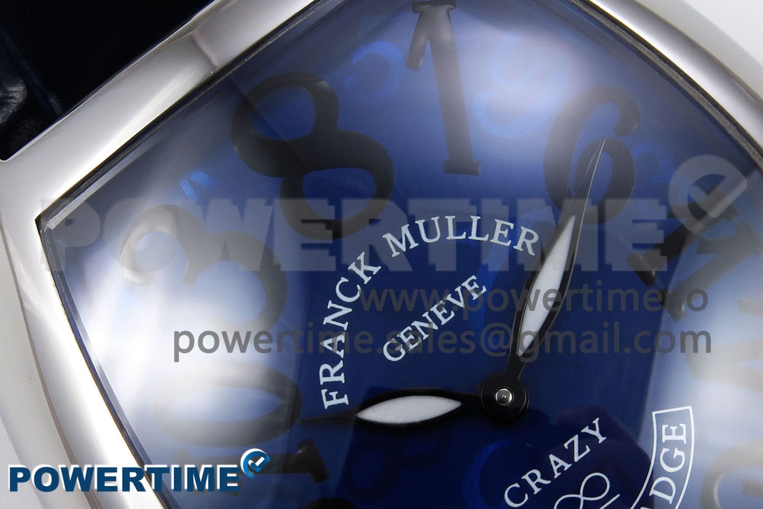 Crazy Hours SS TWF Best Edition Blue Dial on Blue Leather Strap A23J - Image 4