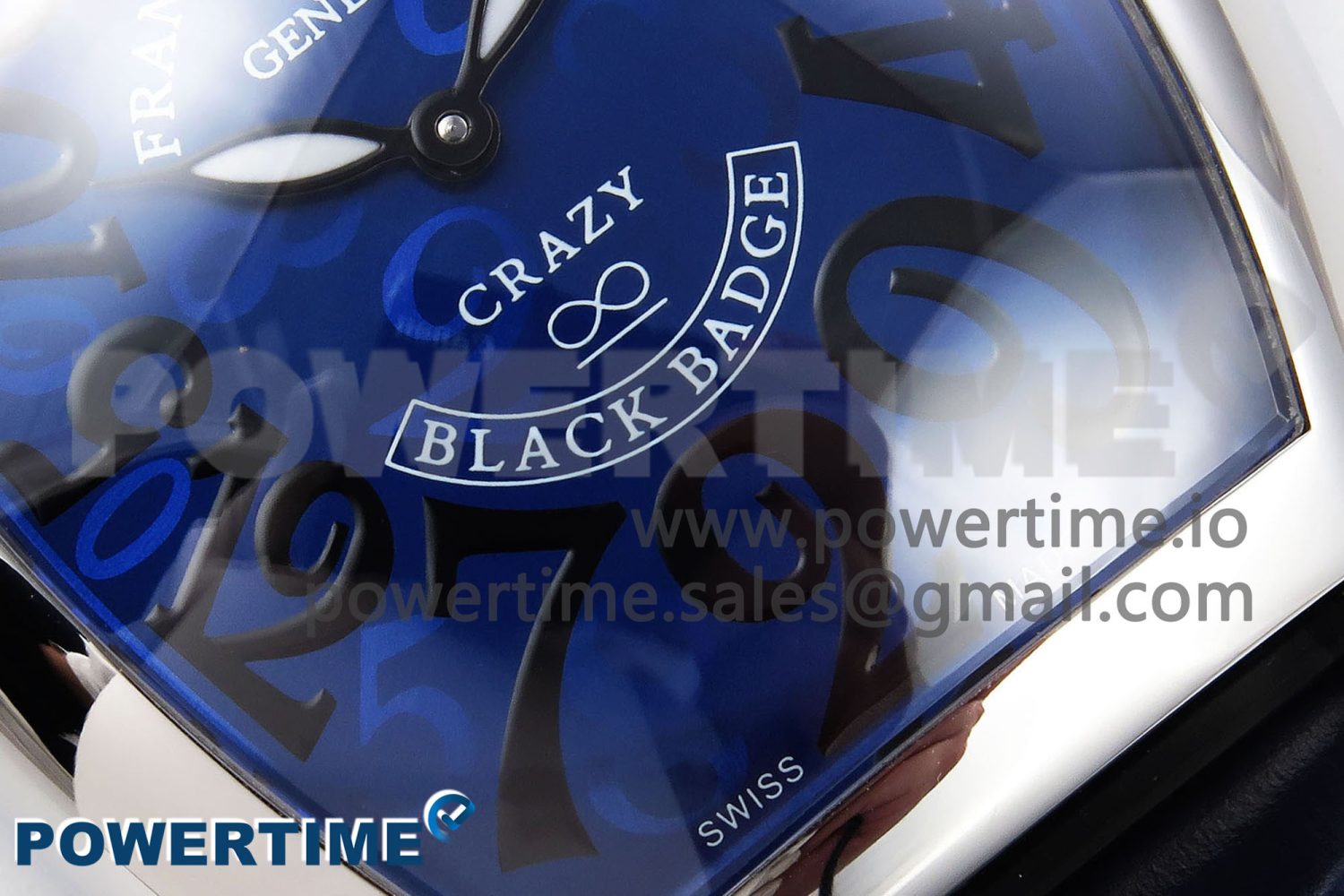 Crazy Hours SS TWF Best Edition Blue Dial on Blue Leather Strap A23J - Image 5