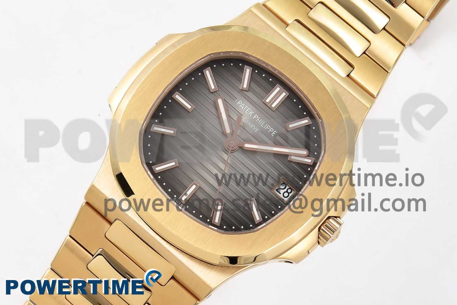 Nautilus 5711/1R-001 RG PPF 1:1 Best Edition Brown Textured Dial on RG Bracelet Super Clone 26-330 V5 - Image 2