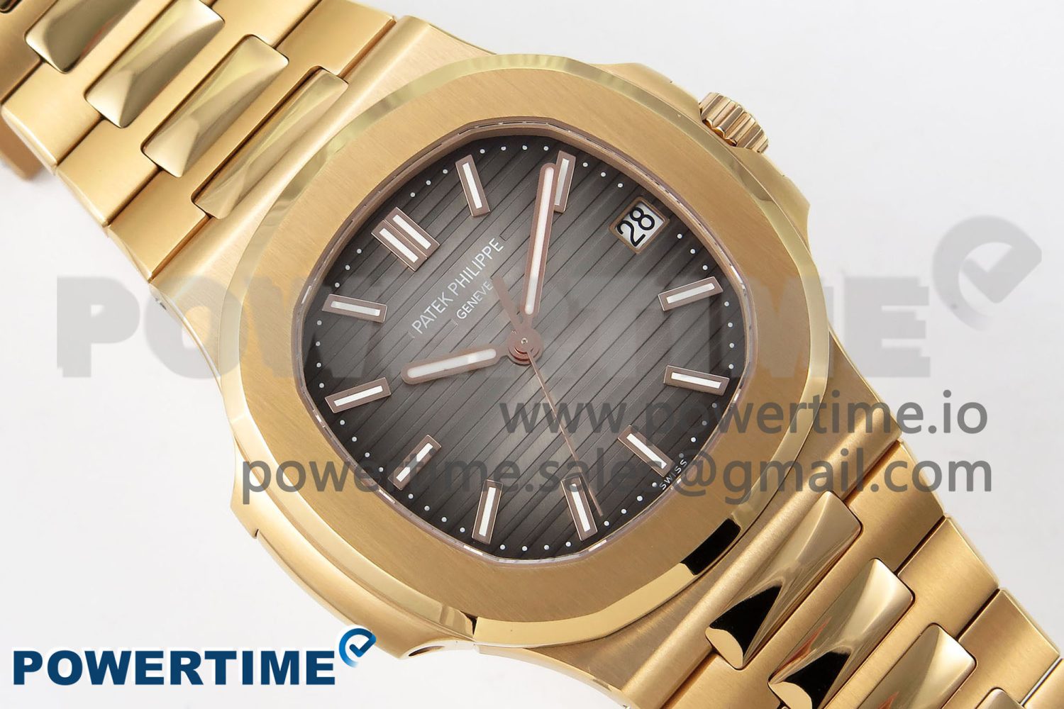 Nautilus 5711/1R-001 RG PPF 1:1 Best Edition Brown Textured Dial on RG Bracelet Super Clone 26-330 V5 - Image 3