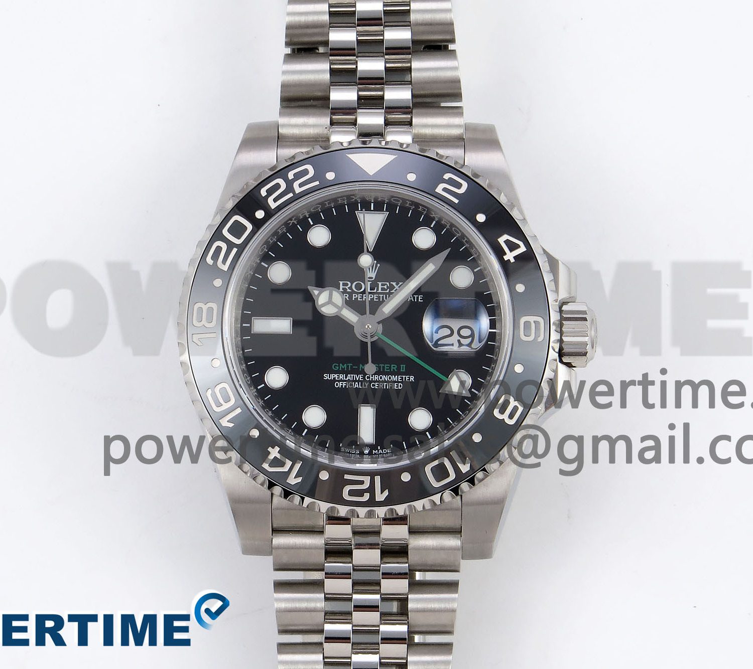 GMT-Master II 126710 GRNR Black/Gray Ceramic 904L Steel 3EF 1:1 Best Edition on Jubilee Strap VR3285
