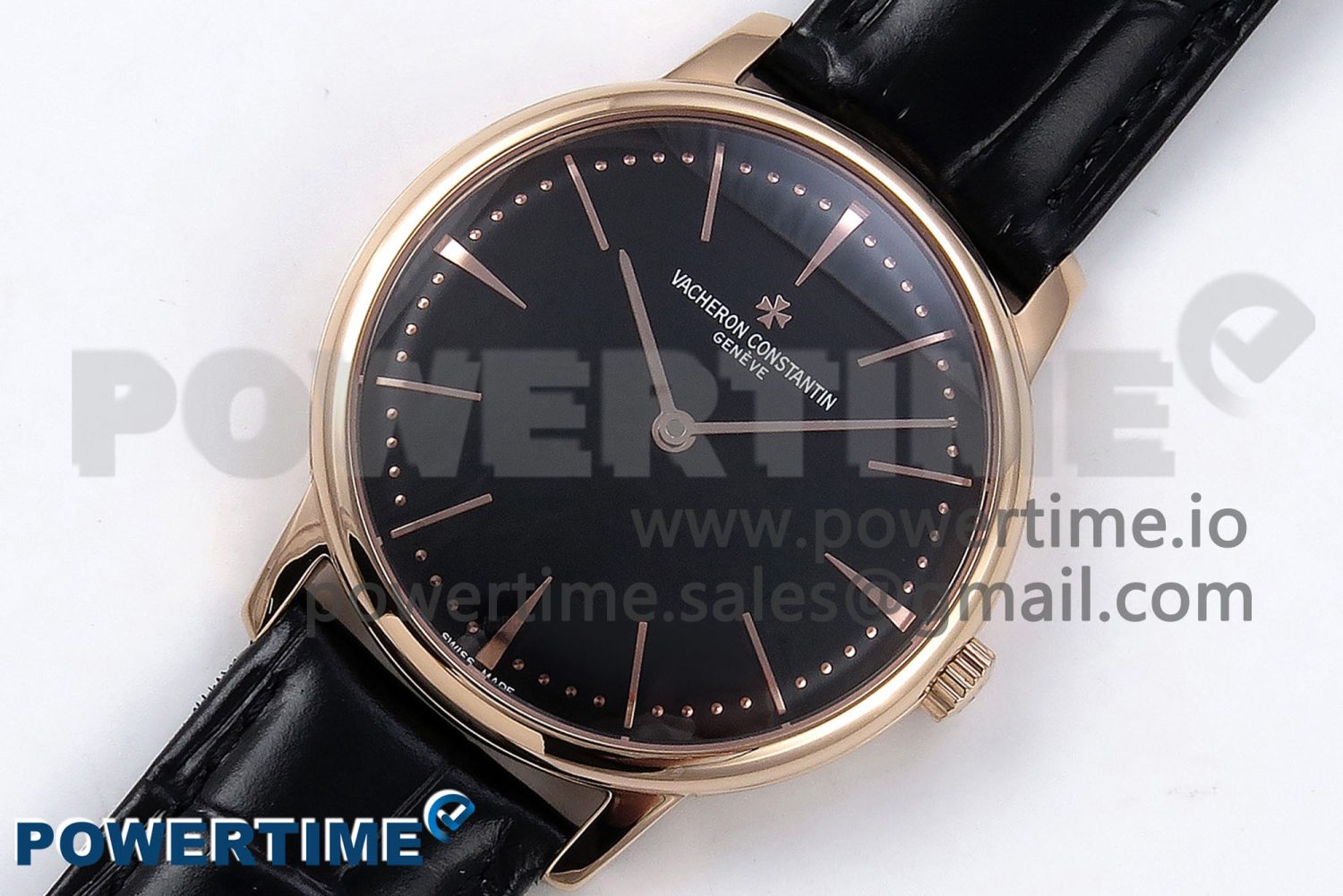 Patrimony RG KZF Best Edition Black Dial on Black Leather Strap MIYOTA 9015 - Image 2