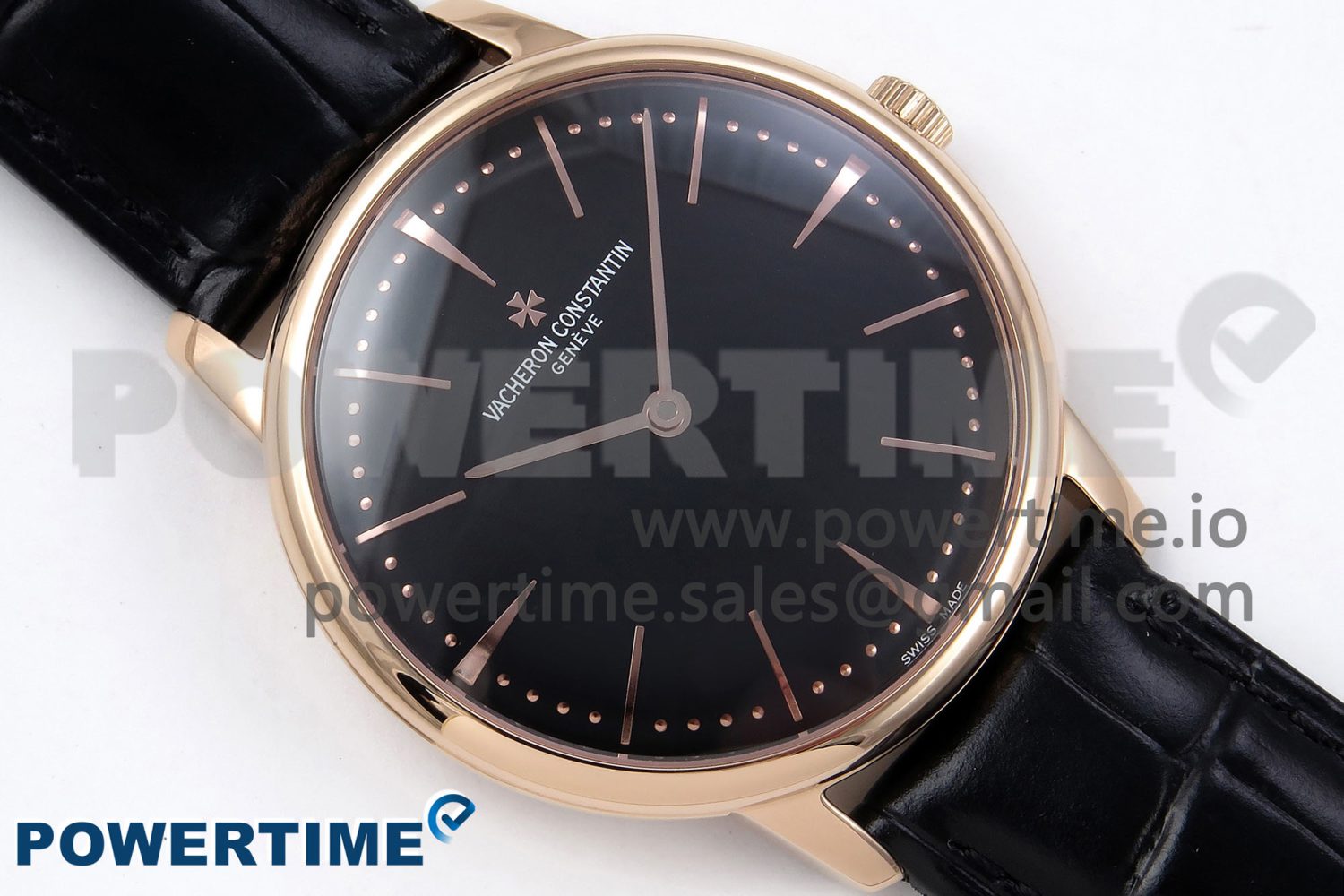Patrimony RG KZF Best Edition Black Dial on Black Leather Strap MIYOTA 9015 - Image 3